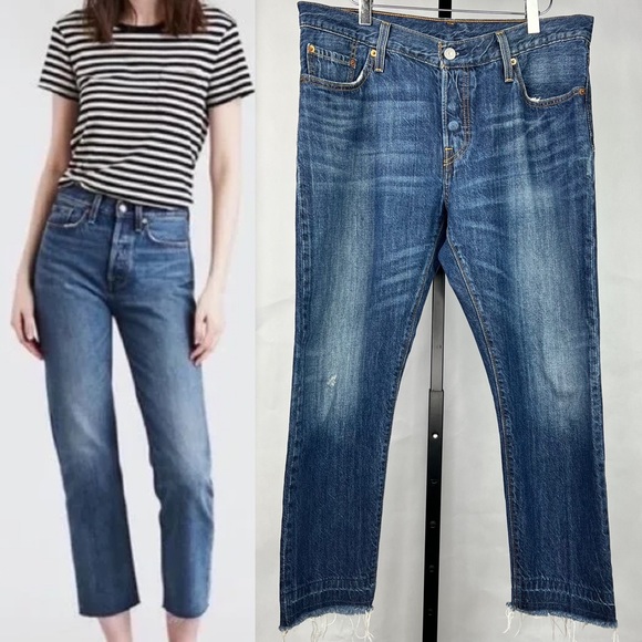 Levi's Denim - Levi's 501 CT Distressed Straight Leg Jeans - Women's 29x32